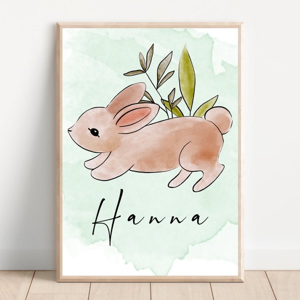 Waldtiere Hase Poster
