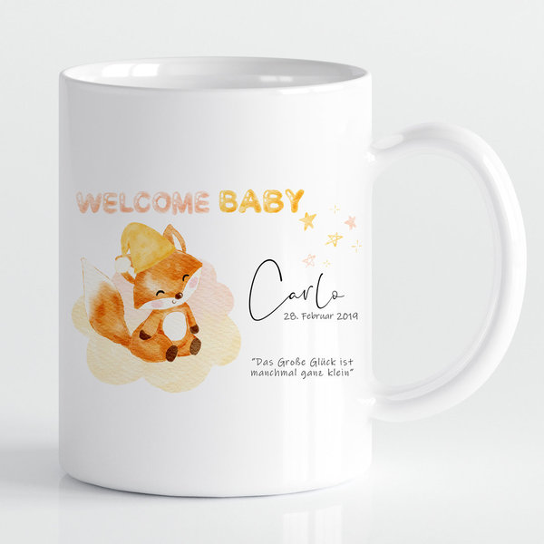 Fuchs Welcome Baby Tasse
