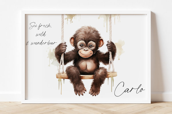 Schaukel Gorilla Poster